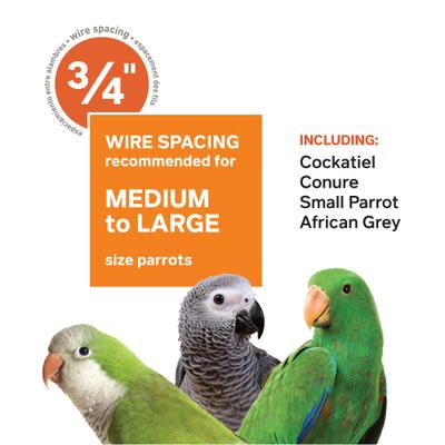 Show full view: Prevue Pet Products Small Dome Top Bird Cage, White slide 9 of 10