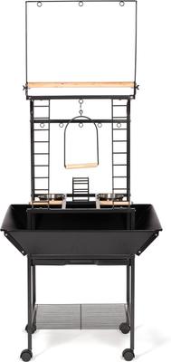 Show full view: Prevue Pet Products Small Parrot Playstand, Black Hammertone slide 1 of 11