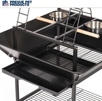 Show full view: Prevue Pet Products Small Parrot Playstand, Black Hammertone slide 6 of 11
