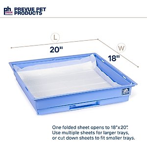 Prevue Pet Products Small Pet Disposable Cage Liners with Adhesive Tabs, White, 20 count