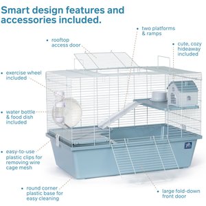 Prevue Pet Products Small Pet Haven 3-Story Deluxe Small Pet Cage, Blue