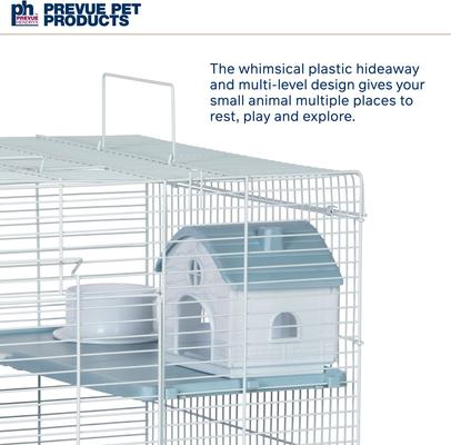 Show full view: Prevue Pet Products Small Pet Haven 3-Story Deluxe Small Pet Cage, Blue slide 4 of 9