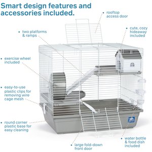 Prevue Pet Products Small Pet Haven 3-Story Small Pet Cage, Gray