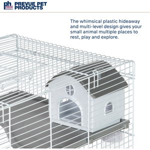 Prevue Pet Products Small Pet Haven 3-Story Small Pet Cage, Gray