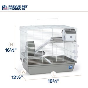 Prevue Pet Products Small Pet Haven 3-Story Small Pet Cage, Gray