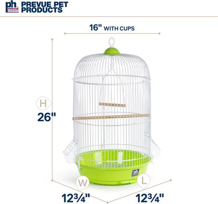 Show full view: Prevue Pet Products Small Round Bird Cage, Green slide 7 of 10