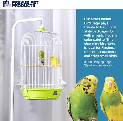 Show full view: Prevue Pet Products Small Round Bird Cage, Green slide 2 of 10