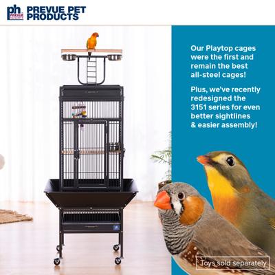 Show full view: Prevue Pet Products Small Select Parrot Cage, Black slide 2 of 10