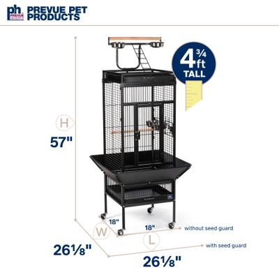Show full view: Prevue Pet Products Small Select Parrot Cage, Black slide 6 of 10