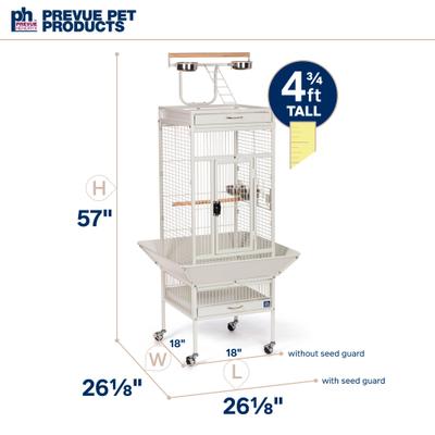 Show full view: Prevue Pet Products Small Select Parrot Cage, Chalk White slide 6 of 10
