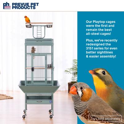 Show full view: Prevue Pet Products Small Select Parrot Cage, Sage Green slide 2 of 10