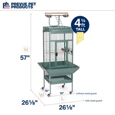 Show full view: Prevue Pet Products Small Select Parrot Cage, Sage Green slide 6 of 10