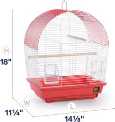 Prevue Pet Products Southbeach Dome Top Bird Cage, Coral/White slide 2 of 9