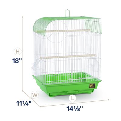 Show full view: Prevue Pet Products Southbeach Flat Top Bird Cage, Green slide 2 of 10
