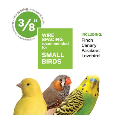 Show full view: Prevue Pet Products Southbeach Flat Top Bird Cage, Green slide 9 of 10