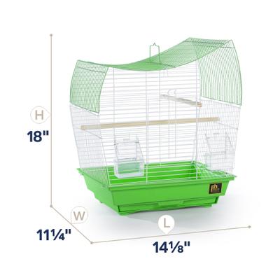 Show full view: Prevue Pet Products Southbeach Wave Top Bird Cage, Green/White slide 2 of 9
