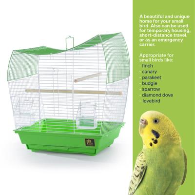 Show full view: Prevue Pet Products Southbeach Wave Top Bird Cage, Green/White slide 7 of 9
