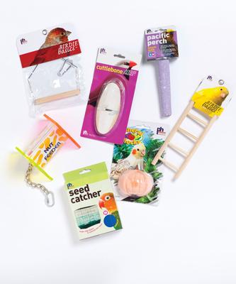 Show full view: Prevue Pet Products Square Top Bird Cage Starter Kit, Small/Medium, Black slide 2 of 2