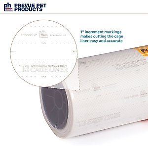 Prevue Pet Products T3 Antimicrobial Protected Paper Bird & Small Animal Cage Liner, 18 in x 100 ft