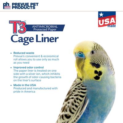 Show full view: Prevue Pet Products T3 Antimicrobial Protected Paper Bird & Small Animal Cage Liner, 18 in x 100 ft slide 7 of 11