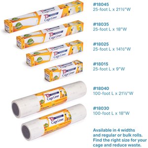 Prevue Pet Products T3 Antimicrobial Protected Paper Bird & Small Animal Cage Liner, 21.5 in x 100 ft