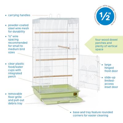 Show full view: Prevue Pet Products Tall Tiel Bird Cage, Green slide 6 of 10