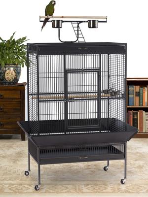 Show full view: Prevue Pet Products Wrought Iron Select Bird Cage, Black Hammertone slide 3 of 6