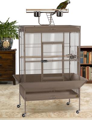 Show full view: Prevue Pet Products Wrought Iron Select Bird Cage, Coco Brown slide 4 of 6
