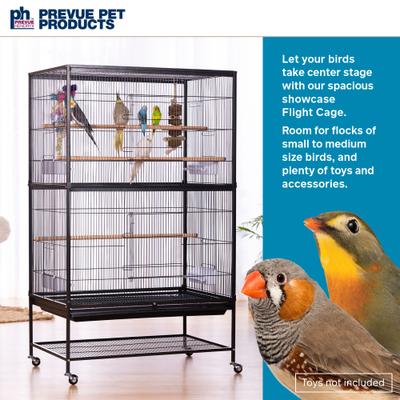 Show full view: Prevue Pet Products Wrought Iron Small & Medium Birds Flight Cage, Black Hammertone slide 2 of 11