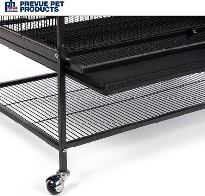 Show full view: Prevue Pet Products Wrought Iron Small & Medium Birds Flight Cage, Black Hammertone slide 4 of 11