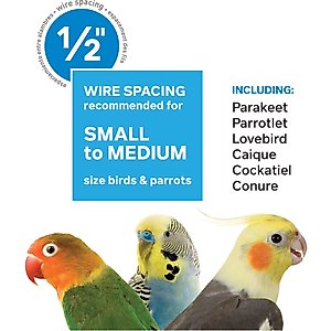 Prevue Pet Products Wrought Iron Small & Medium Birds Flight Cage, Black Hammertone