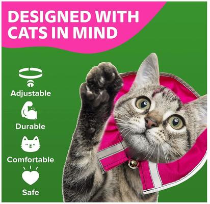 Show full view: Prey Saver Break Away Cat Collar, One Size, Flamingo Pink slide 3 of 7