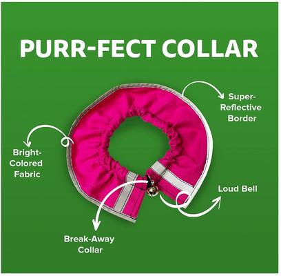 Show full view: Prey Saver Break Away Cat Collar, One Size, Flamingo Pink slide 5 of 7