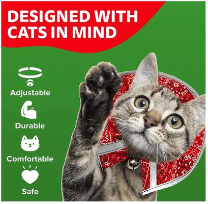 Show full view: Prey Saver Break Away Cat Collar, One Size, Red Bandana slide 3 of 7
