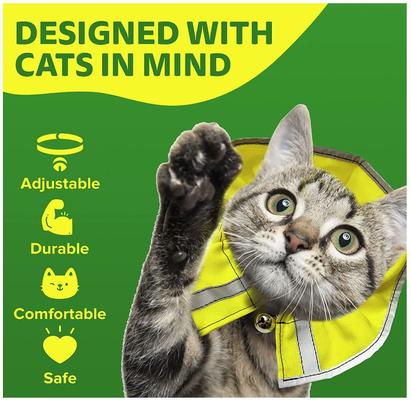 Show full view: Prey Saver Break Away Cat Collar, One Size, Sunshine Yellow slide 3 of 6