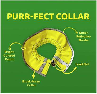 Show full view: Prey Saver Break Away Cat Collar, One Size, Sunshine Yellow slide 5 of 6