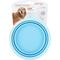 Show in main carousel: Prima Pets Collapsible Silicone Travel Dog & Cat Bowl with Carabiner, Aqua, 5-cup slide 5 of 8