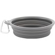 Show in main carousel: Prima Pets Collapsible Silicone Travel Dog & Cat Bowl with Carabiner, Large, Grey slide 3 of 7