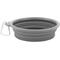 Show in main carousel: Prima Pets Collapsible Silicone Travel Dog & Cat Bowl with Carabiner, Large, Grey slide 3 of 7