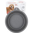 Show in main carousel: Prima Pets Collapsible Silicone Travel Dog & Cat Bowl with Carabiner, Large, Grey slide 5 of 7