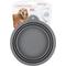 Show in main carousel: Prima Pets Collapsible Silicone Travel Dog & Cat Bowl with Carabiner, Large, Grey slide 5 of 7