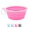 Show in main carousel: Prima Pets Collapsible Silicone Travel Dog & Cat Bowl with Carabiner, Large, Pink slide 1 of 8