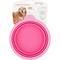 Show in main carousel: Prima Pets Collapsible Silicone Travel Dog & Cat Bowl with Carabiner, Large, Pink slide 5 of 8
