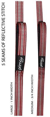 Show full view: Prima Pets Dual-Handle Reflective Dog Leash, Large, 4-ft, Red slide 7 of 11