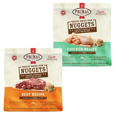 Primal Primal Beef Formula + Chicken Formula Nuggets Freeze-Dried Dog Food