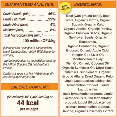 Show full view: Primal Beef Formula Nuggets Grain-Free Raw Freeze-Dried Dog Food, 28-oz bundle slide 7 of 12