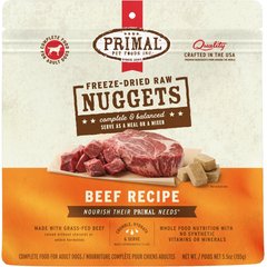 Primal Beef Formula Nuggets Grain-Free Raw Freeze-Dried Dog Food, 5.5-oz bag