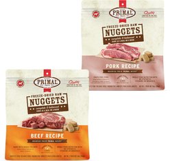 Primal Beef Formula + Pork Formula Nuggets Freeze-Dried Dog Food