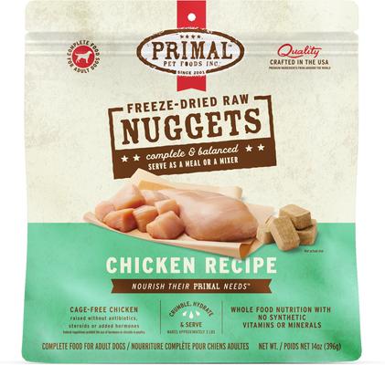 Show full view: Primal Chicken Formula + Lamb Formula Nuggets Freeze-Dried Dog Food slide 2 of 9