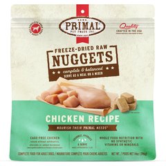 Primal Chicken Formula Nuggets Grain-Free Raw Freeze-Dried Dog Food, 14-oz bag